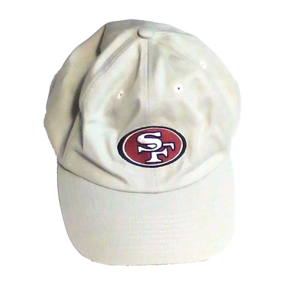 Vintage San Francisco 49ers Hat Cap Strapback Cream Beige Off White NFL Football